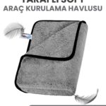 Mikrofiber Çift Taraflı Soft (Gri)
